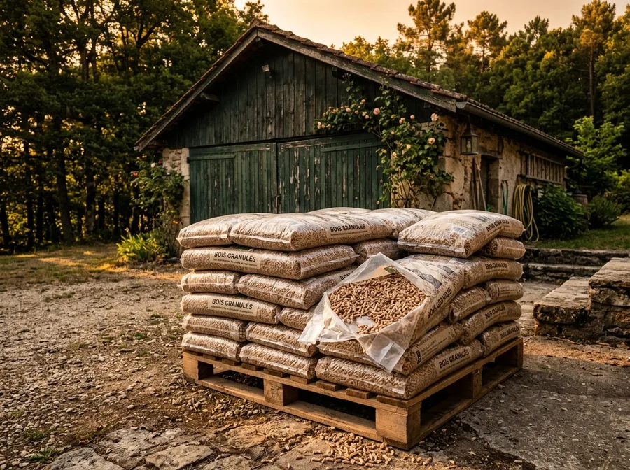 Granulés de bois certifiés en sac de 15 kg