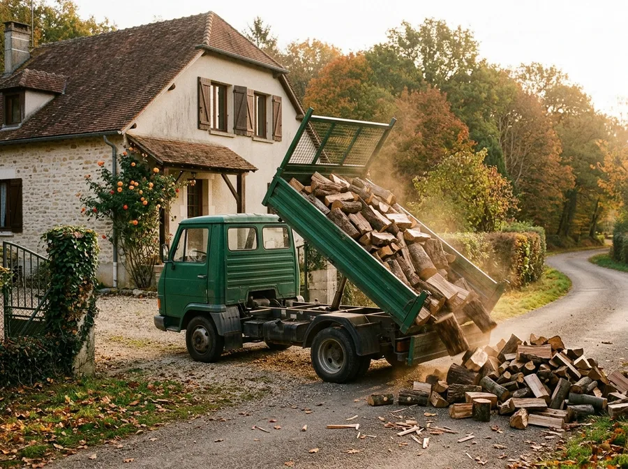 Livraison de bois de chauffage en vrac à domicile